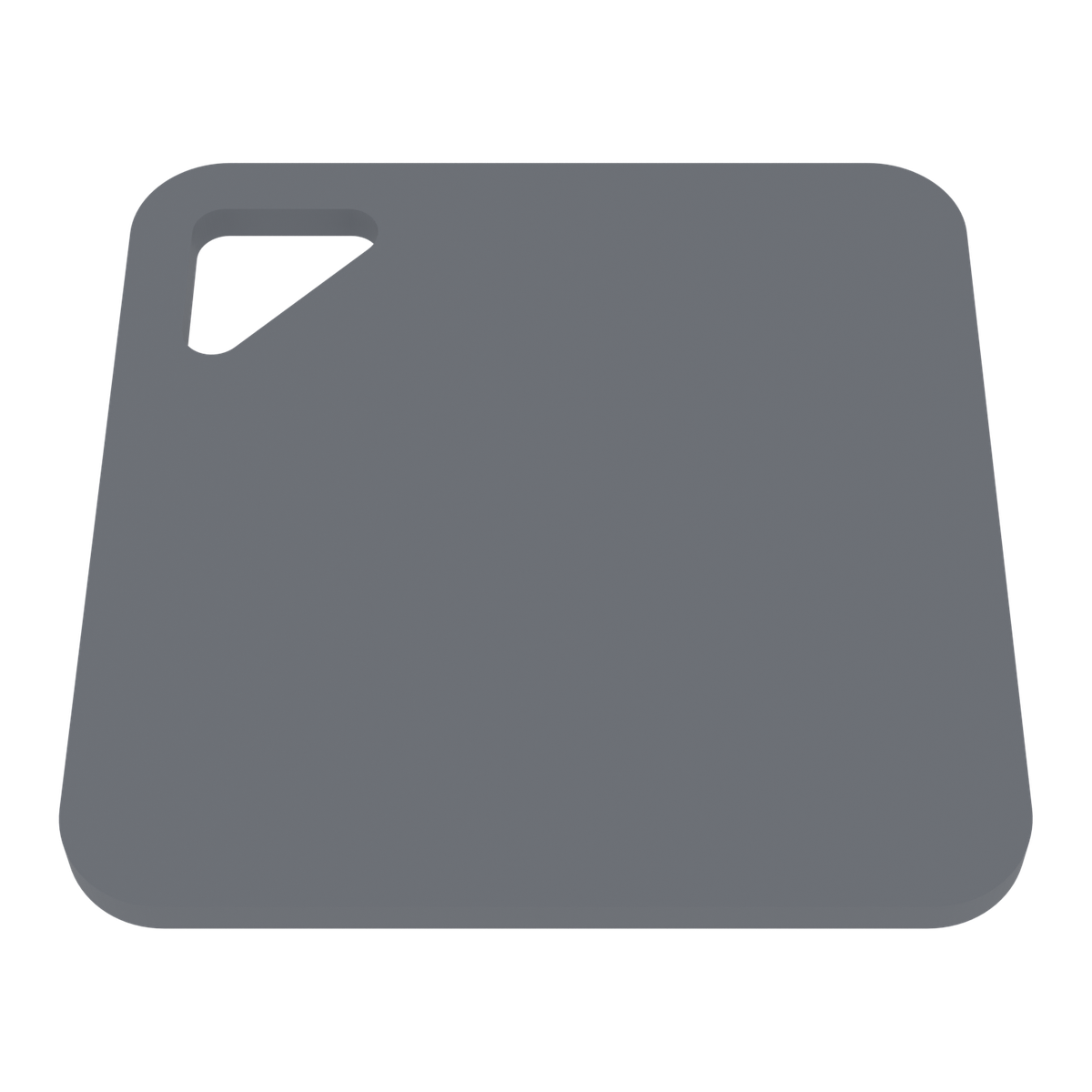 3D render of the Backpack Tag: a flat square tag with a corner keyring hole